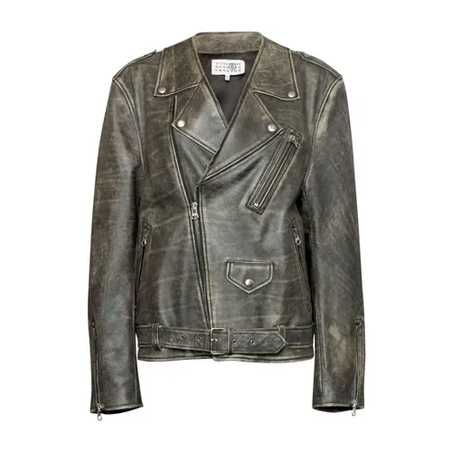 Jackets > Leather Jackets - - MM6 Maison Margiela - Modalova