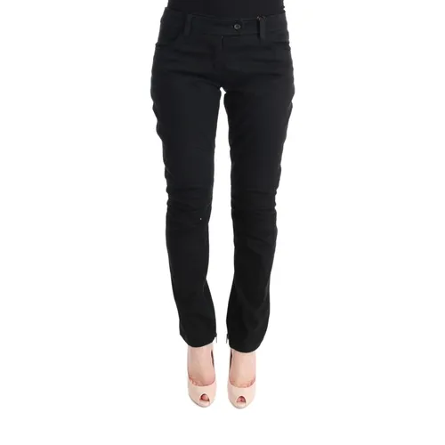Chic Black Slim Fit Trousers - Ermanno Scervino - Modalova