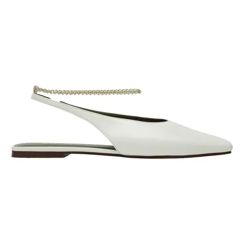 White Flat Slingback Shoes - Maria Luca - Modalova