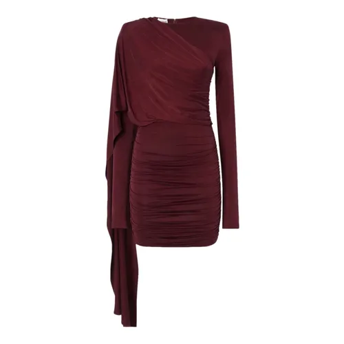 Rouge Noir Draped Mini Dress - Andamane - Modalova