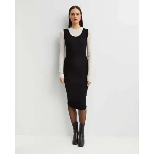 Black & White Wool Midi Dress - Marni - Modalova
