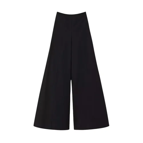 Wide Leg Popeline Stretch Pants - Twinset - Modalova