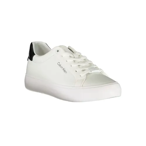 White Polyester Sneaker with Sports Details - Calvin Klein - Modalova