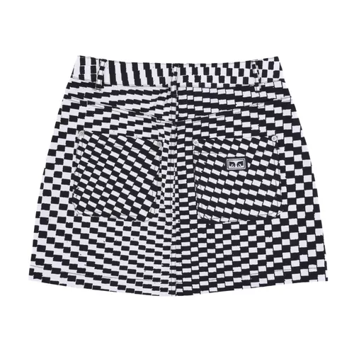 Black Multi Mini Skirt with Pockets - Obey - Modalova