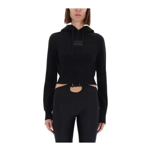 Cropped Logo Hoodie - Versace Jeans Couture - Modalova