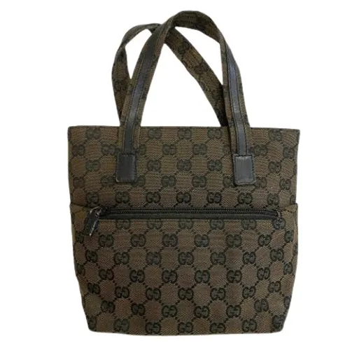 Pre-owned Canvas Tote Bag - Gucci Vintage - Modalova