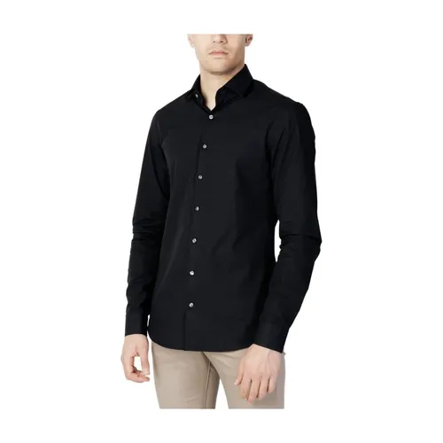 Camicia Nera in Cotone a Maniche Lunghe - Calvin Klein - Modalova