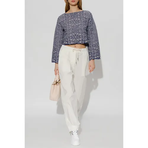 Ribbed Crop Top - Emporio Armani - Modalova