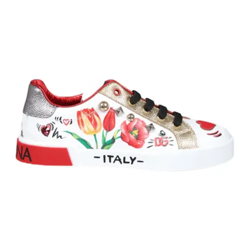 Graffiti Print Gem Sneakers - Dolce & Gabbana - Modalova