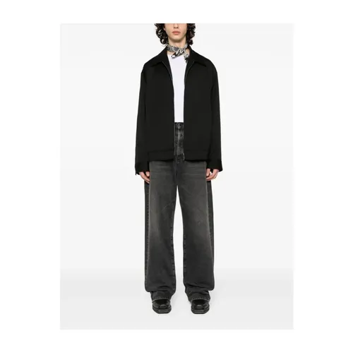 Wool Jacket with Zip Closure - Golden Goose - Modalova