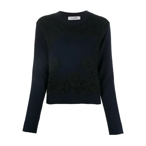 Pullover mit Spitzenbesatz - Valentino - Modalova