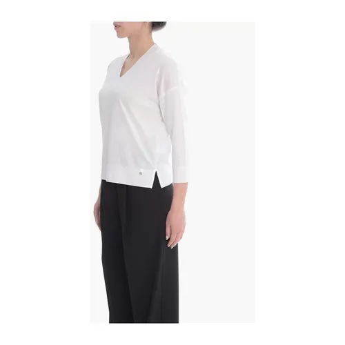 White Cotton Knit Sweater - Herno - Modalova