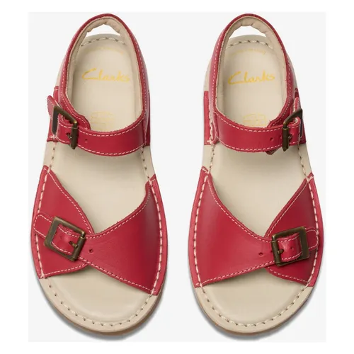 Red Leather Play Sandals - Clarks - Modalova