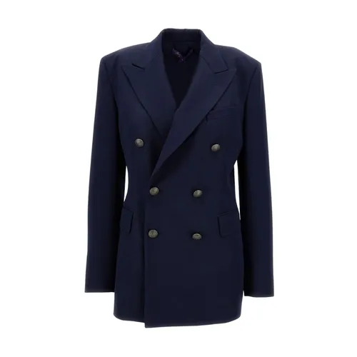 Double-Breasted Wool Blazer - Ralph Lauren - Modalova