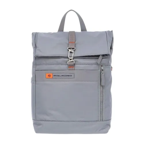 Grey Technical Fabric Roll Top Backpack - Piquadro - Modalova