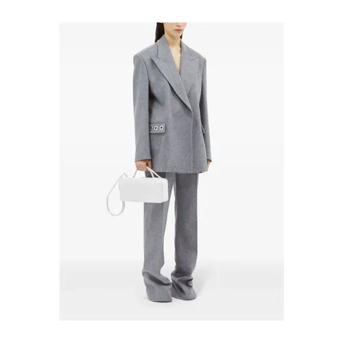 Grey Eyelet Tailored Trousers - Msgm - Modalova