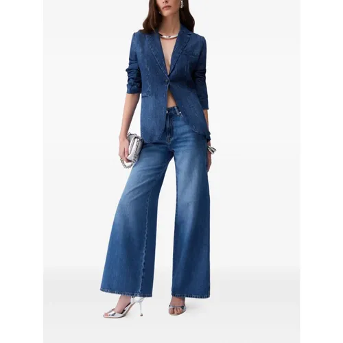 Silk & Nylon Blazer - Liu Jo - Modalova