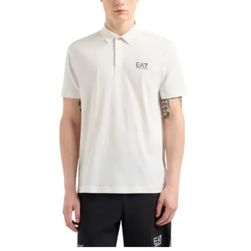 Essential Short Sleeve Cotton Polo - Emporio Armani EA7 - Modalova
