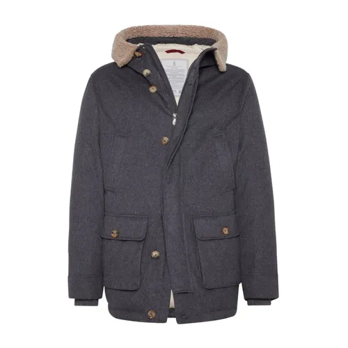 Bonded Wool Down Parka - Brunello Cucinelli - Modalova
