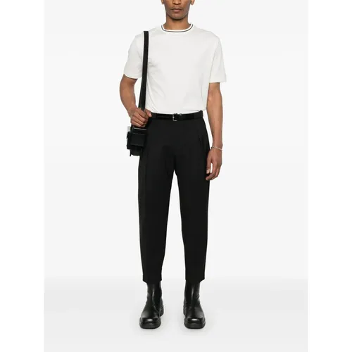Men's Zip Closure Elastic Waist Pants - Briglia - Modalova