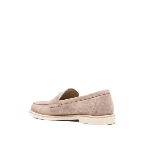 Suede Penny Loafers - Brunello Cucinelli - Modalova