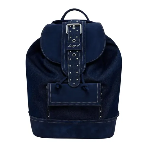 Stylish Flap Backpack with Metallic Studs - Desigual - Modalova
