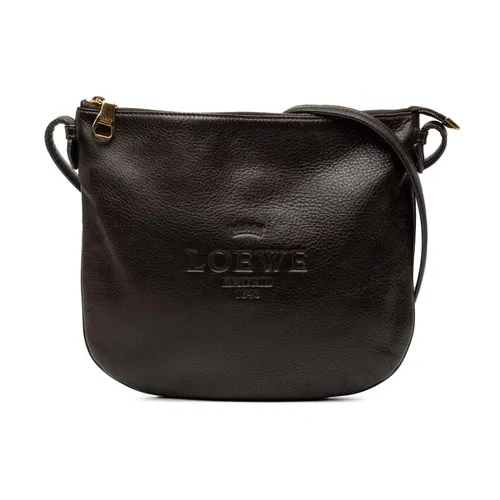 Pre-owned Leather Shoulder Bag with Zip Closure - Loewe Pre-owned - Modalova