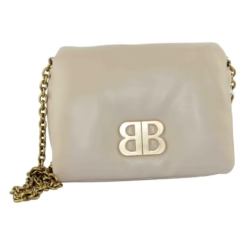Beige Leather Shoulder Bag - Bibi Lou - Modalova