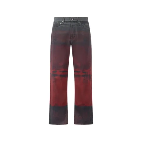 Mottled Print Denim Jeans - Roberto Cavalli - Modalova