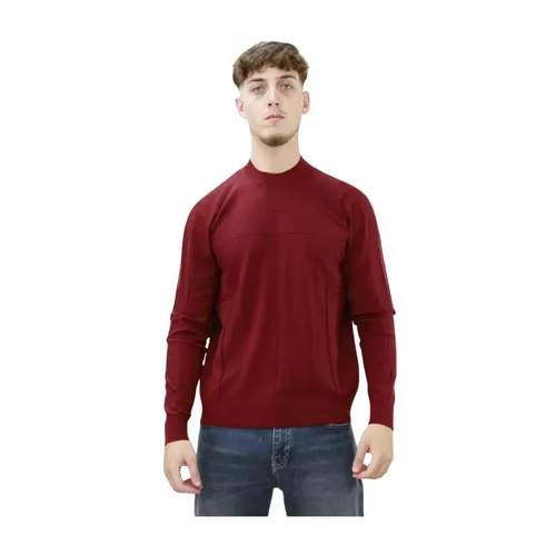 Bordeaux Korean Collar Sweatshirt - Armani Exchange - Modalova