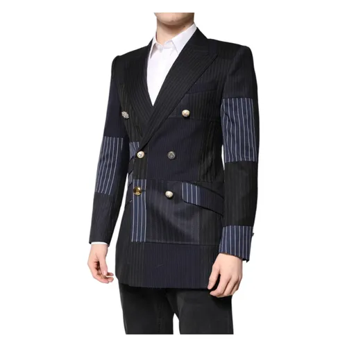 Multicolor Patchwork Formal Blazer Jacket - Dolce & Gabbana - Modalova
