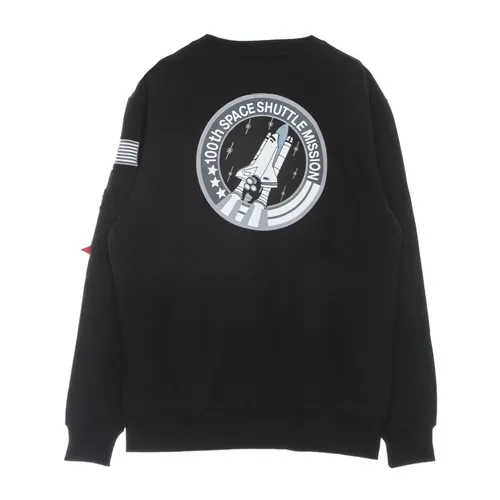 Black Space Shuttle Crew Neck Sweatshirt - Alpha Industries - Modalova