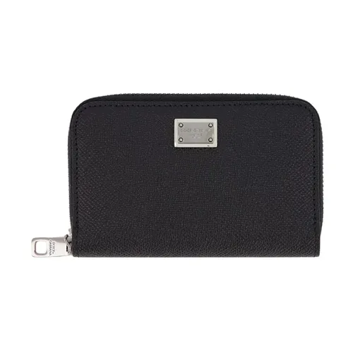 Elegant Zip-Around Calfskin Wallet - Dolce & Gabbana - Modalova