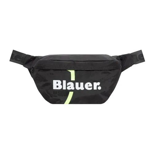 Patterned Belt Bag with Adjustable Strap - Blauer - Modalova