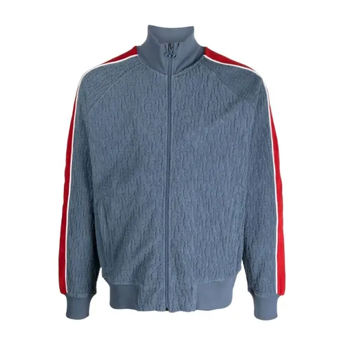 Stripe-sleeve zip-up sweatshirt - Diesel - Modalova