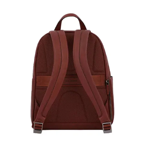 Brown Leather Computer Backpack with iPad Compartment - Piquadro - Modalova