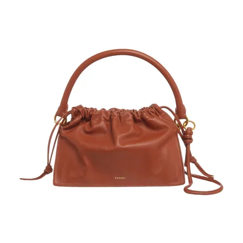 Slouchy Structured Leather Handbag - Yuzefi - Modalova