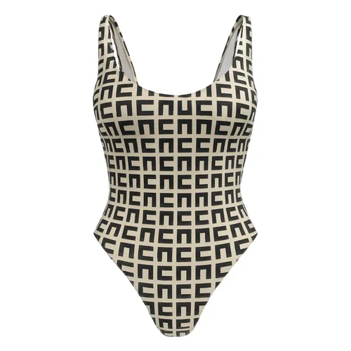 Geometric Iconic Swimsuit White - Elisabetta Franchi - Modalova