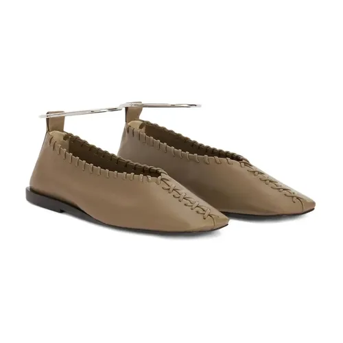 Taupe Ballerina Shoes - Jil Sander - Modalova