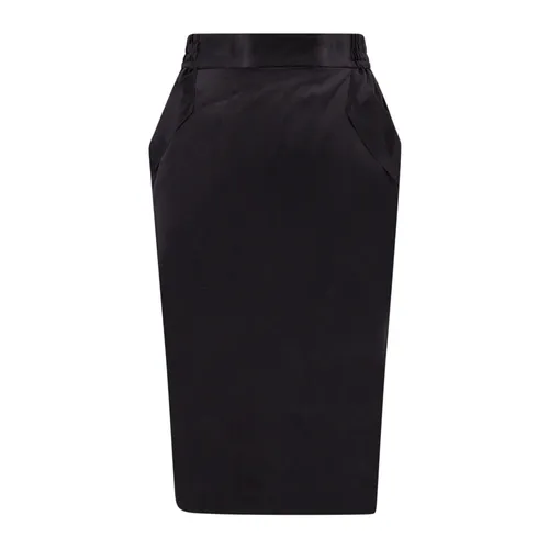 Silk Skirt with Zip Closure - Saint Laurent - Modalova