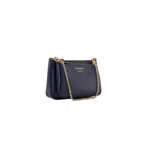 Blue Mini Bag with Shoulder Strap - Emporio Armani - Modalova