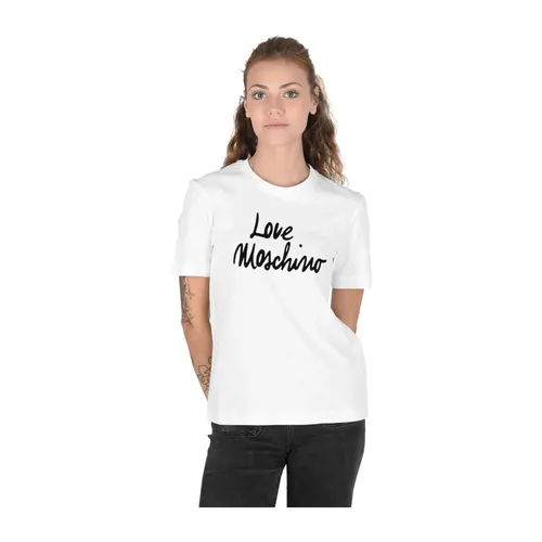 Stylish Crew Neck Tee - Love Moschino - Modalova