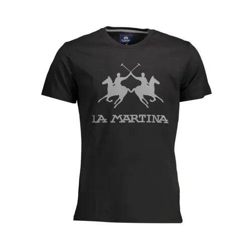 Elegant Crew Neck Tee with Iconic Print - La Martina - Modalova