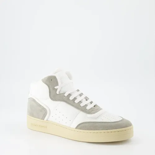 Bicolor Leather and Suede Sneakers - Saint Laurent - Modalova
