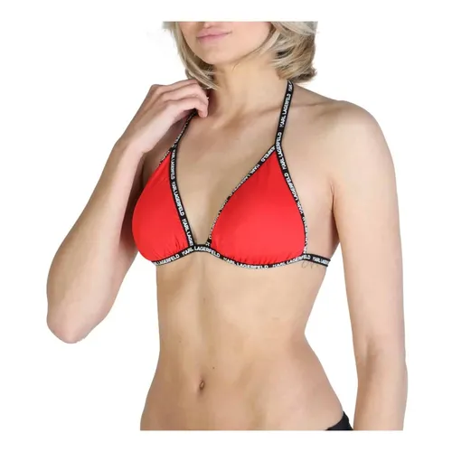 Logo-Tape Triangle Bikini Top - Karl Lagerfeld - Modalova