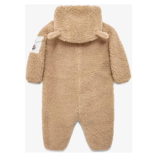 Soft Beige Teddy Fleece Romper - Moncler - Modalova