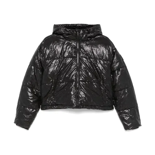 Black Puffer Down Jacket - Dkny - Modalova