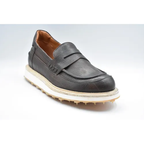 Beige Laced Moccasin Shoes - Ernesto Dolani - Modalova