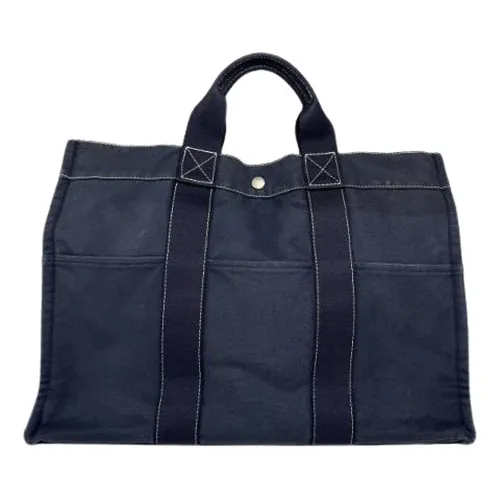 Pre-owned Canvas Tote Bag - Hermès Vintage - Modalova