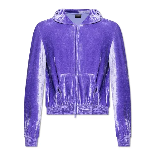 Velour hoodie - Balenciaga - Modalova